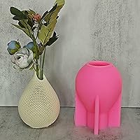Vista 10 de Molde de silicona para maceta de cara abstracta, jarrón para suculentas, jarrón, yeso, molde para concreto, soporte para velas, molde de resina