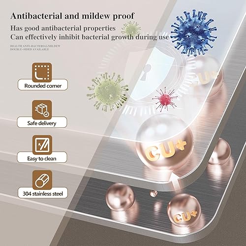 Miniatura 4 de Tabla de cortar de acero inoxidable para cocina - Tablas de cortar de acero inoxidable 304 para hornear, uso de doble cara para alimentos crudos y