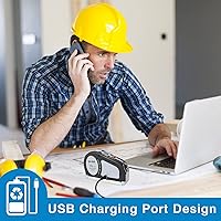 Vista 6 de Qooltek - Nivel láser verde, herramienta láser multiusos recargable de línea cruzada con línea vertical y horizontal, cinta métrica de 18 pies/18.0