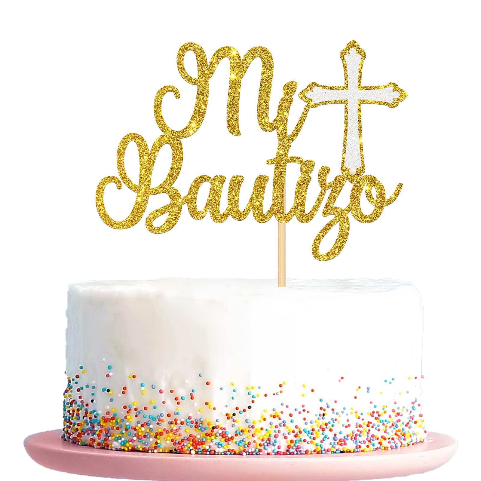 Buy Mi Bautizo Cake Topper, Spanish Gender Reveal Baby Shower Party