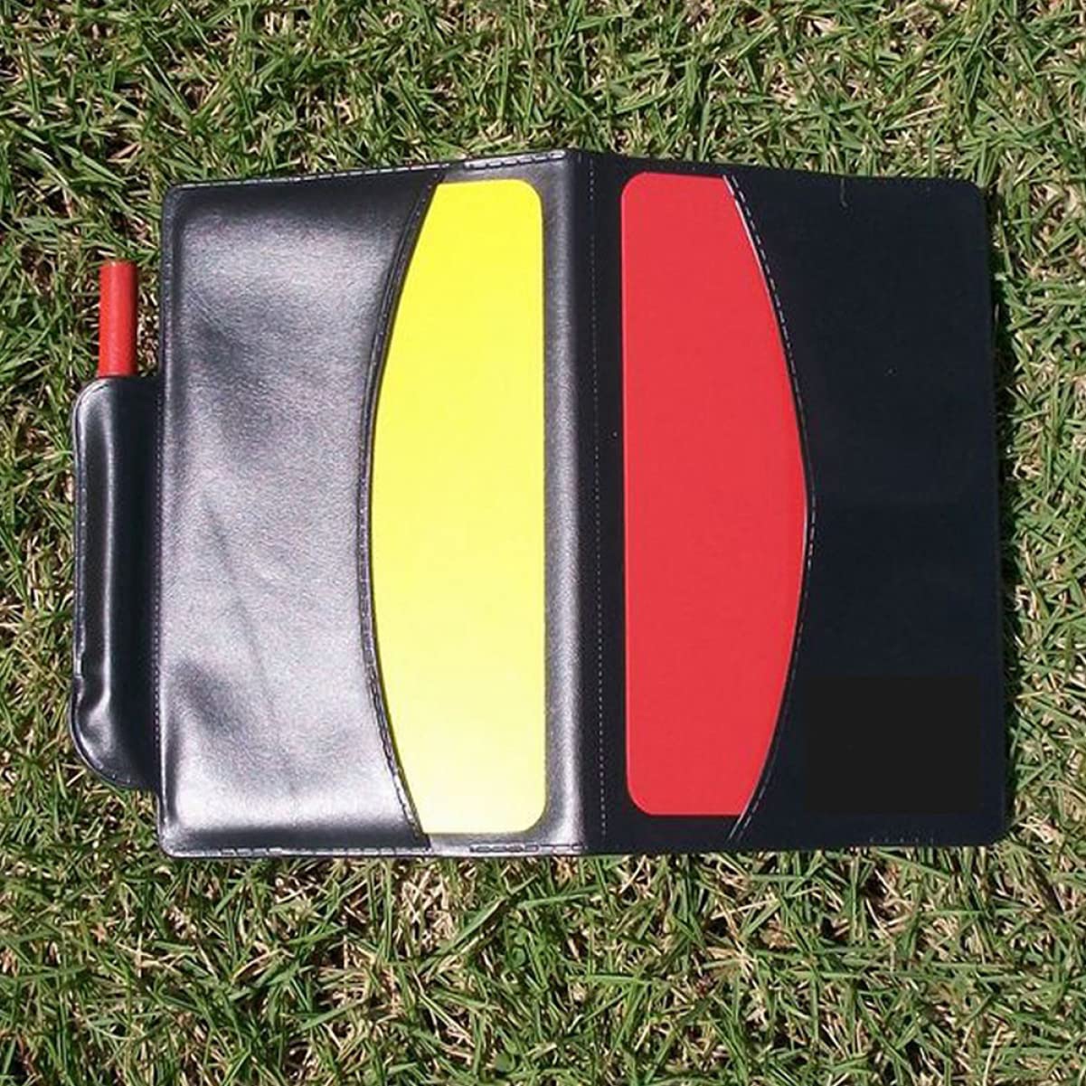 BESPORTBLE árbitro Tarjeta y Amarilla Plegable Tapas Etiqueta Cuaderno cadernos Tarjetas de Futbol portatiles Tarjetas de árbitro de polivinilo