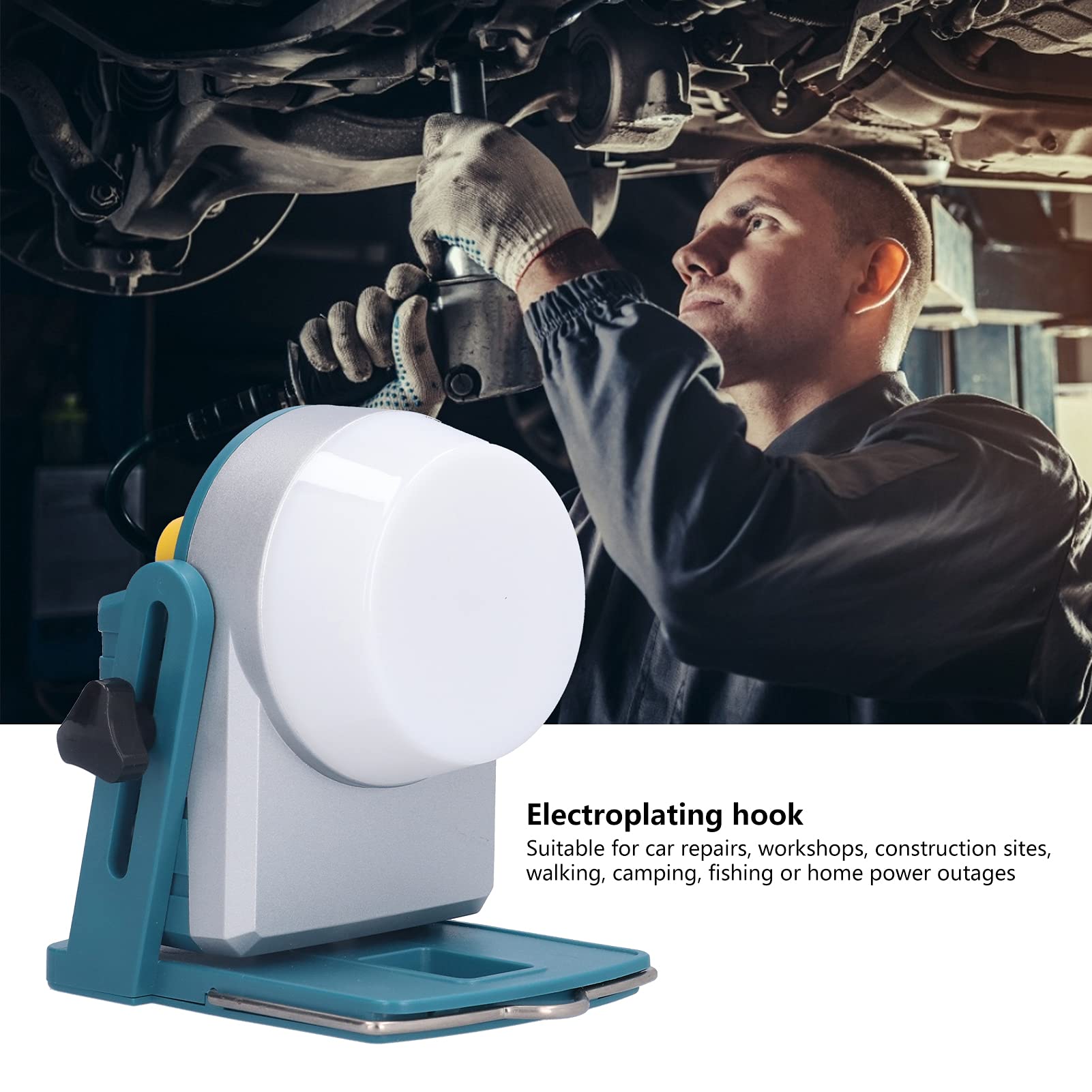 Luz de trabajo de emergencia Luz de trabajo LED portátil con batería de litio adecuada para taller y reparación de automóviles