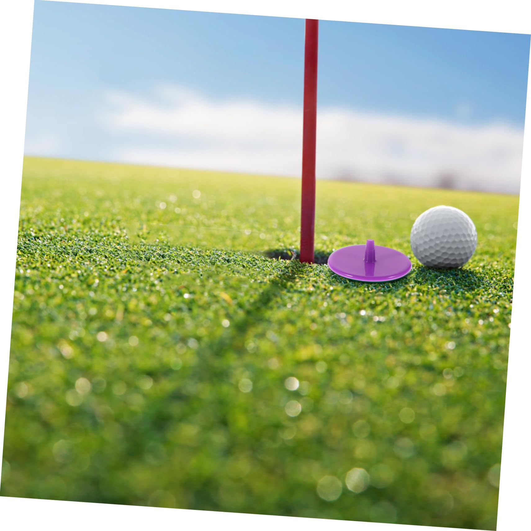 Golfball Positionsmarker Rund, 100 Stück aus Kunststoff | Low Friction, Verschleißfest, für Präzise Lagekennzeichnung Beim Spiel Zufällige Farbe