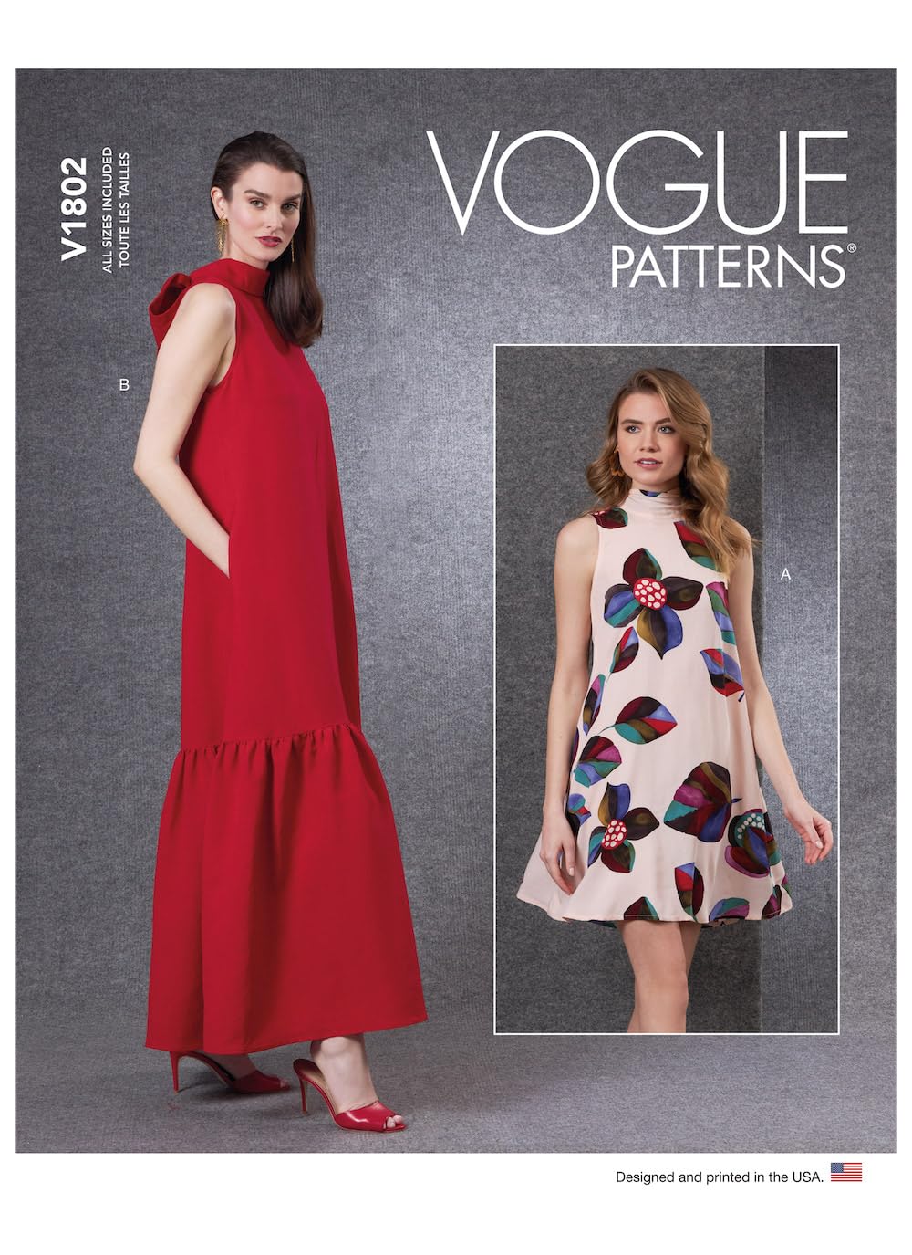 Vogue PatternsMisses' Pullover Dress Sewing Pattern Kit, Code V1802