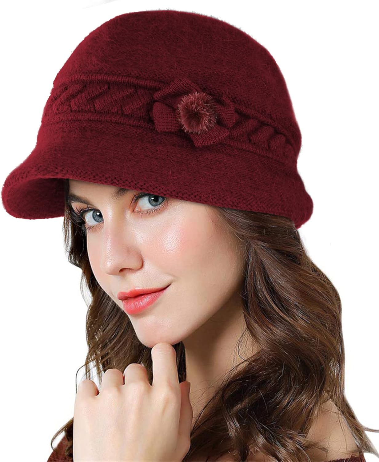 CheChury Gebreide muts dames baret winter fleece muts warme vrouwen