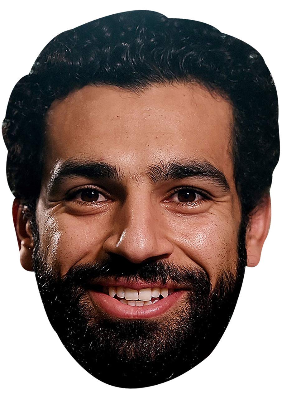 FoxyPrinting MOHAMED SALAH Party Face Fancy Dress JB - Footballer Fancy Dress Cardboard Celebrity Cardboard Party Face Mask Fancy Dress