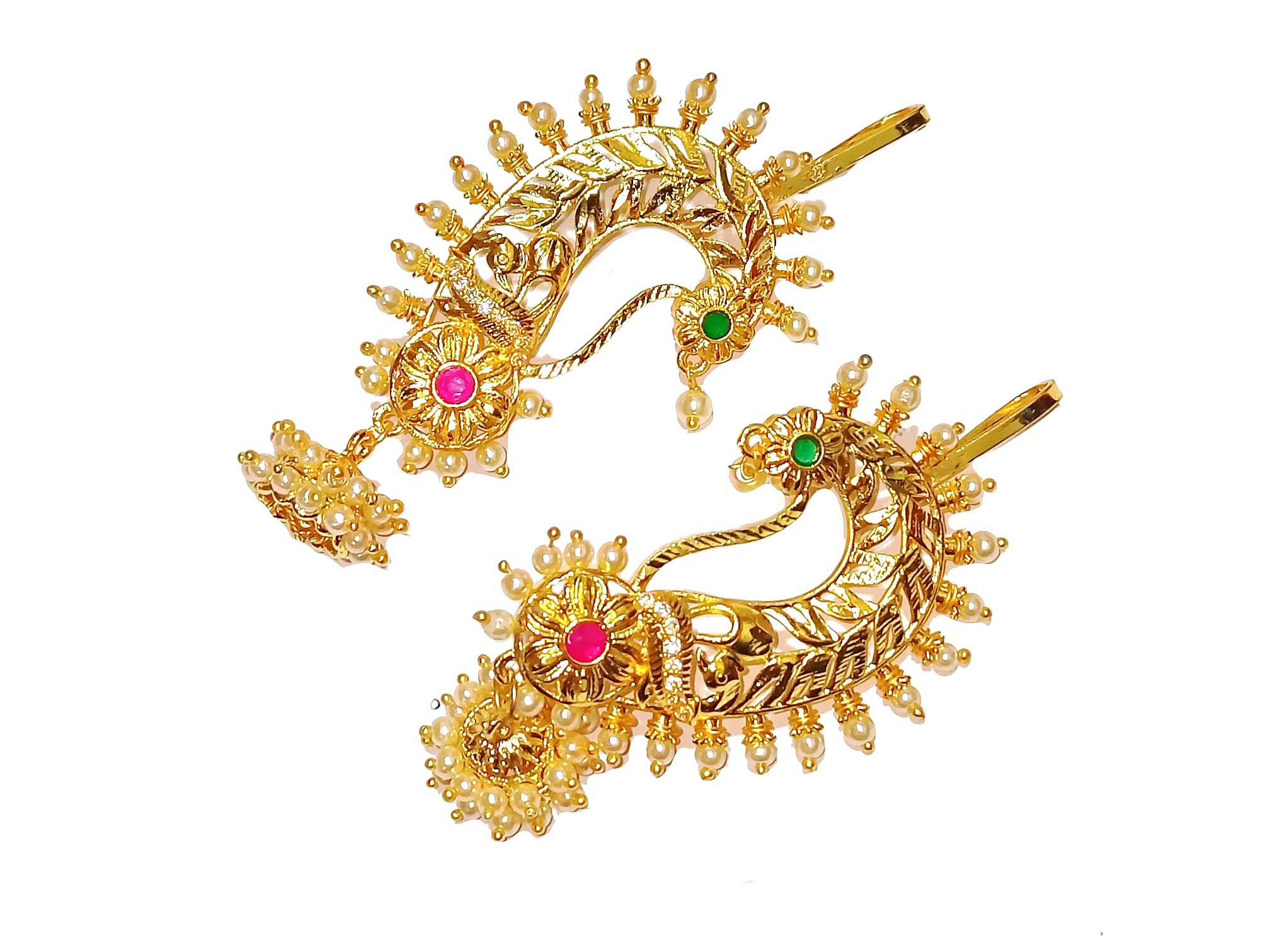 Shrungarika Stylish Designer peacock shape Earr cuff Earrings for women & girls (e-1135) (B0CL56QR18) Amazon Price History, Amazon Price Tracker