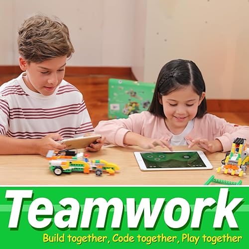 Miniatura 6 de Kit de robot 20 en 1, juguete educativo de bloques de construcción STEM para niños, aprendizaje de codificación, robot RC con aplicaciónautomóvil,