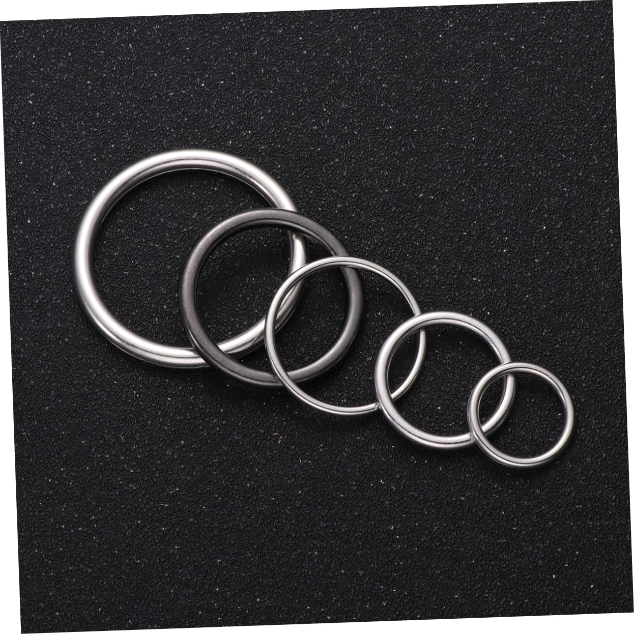 50 Pièces - Anneaux Fermés Plaqués Argent De 14 Mm. Pour La