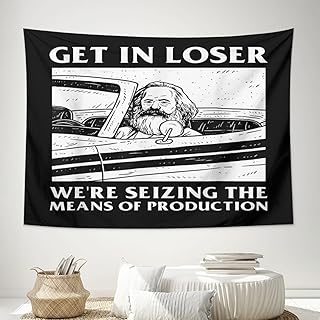 RWQKKR Funny Karl Marx Tapestry for Decor,Tapestries Wall Hanging Banner Background Flag for Garden Yard Party 60x40 Inch