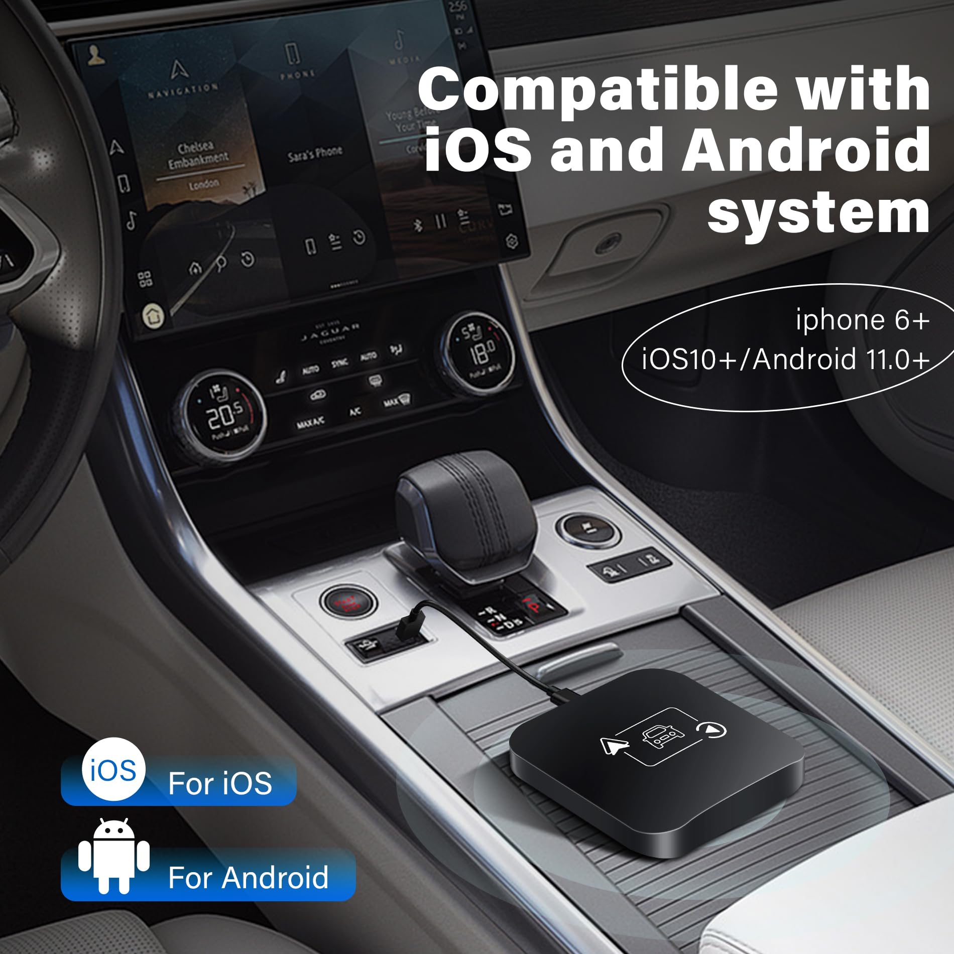 Smart Connect Apple CarPlay アダプター Amazon.com: Wireless CarPlay Adapter 2 IN 1 Plug and Play