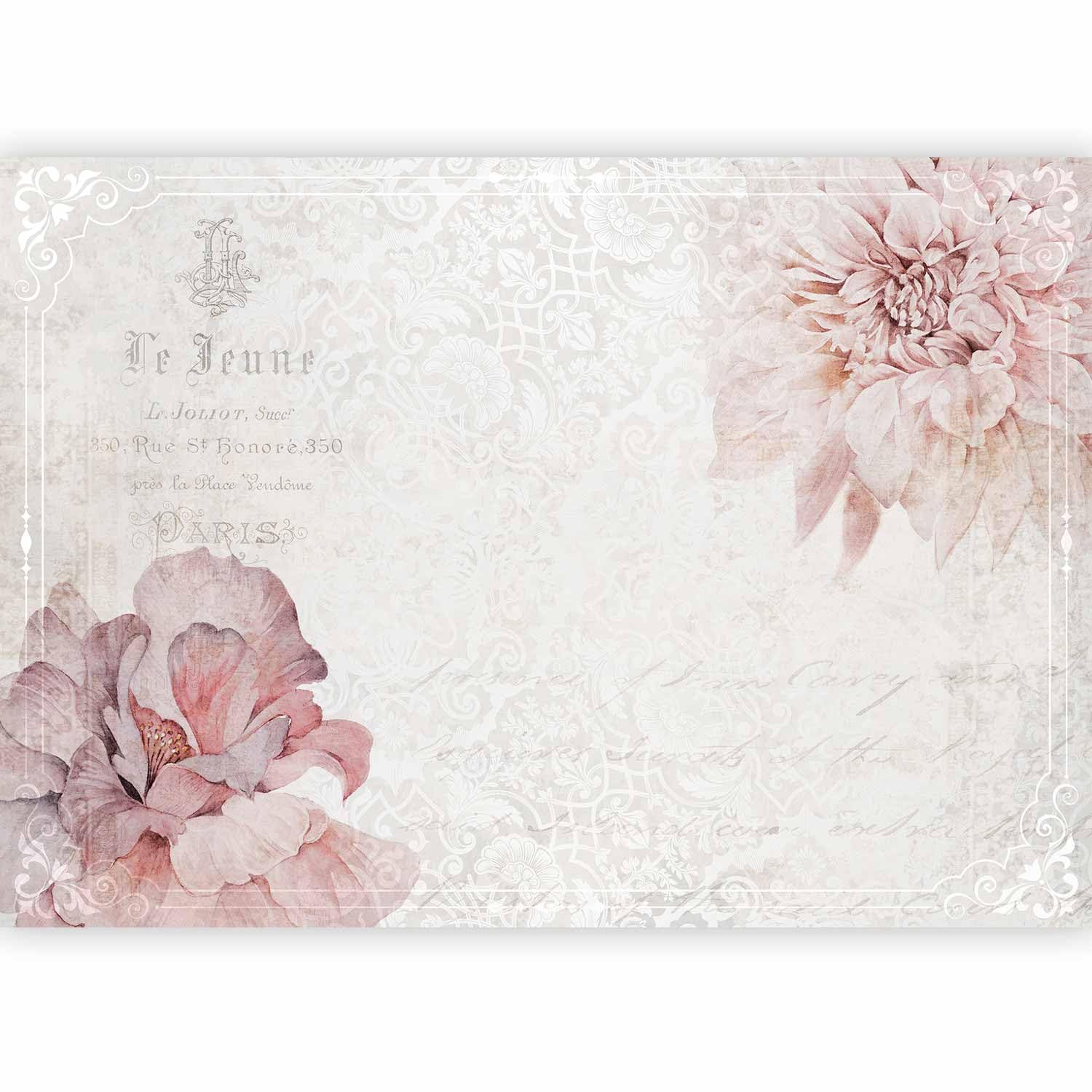 murando Fotomurales autoadhesivos Flores 441x315 cm Papel Pintado | Decoración de Pared Murales Pegatina decorativos adhesivos moderna de Diseno Fotográfico Plantas Floral Vintage Retro