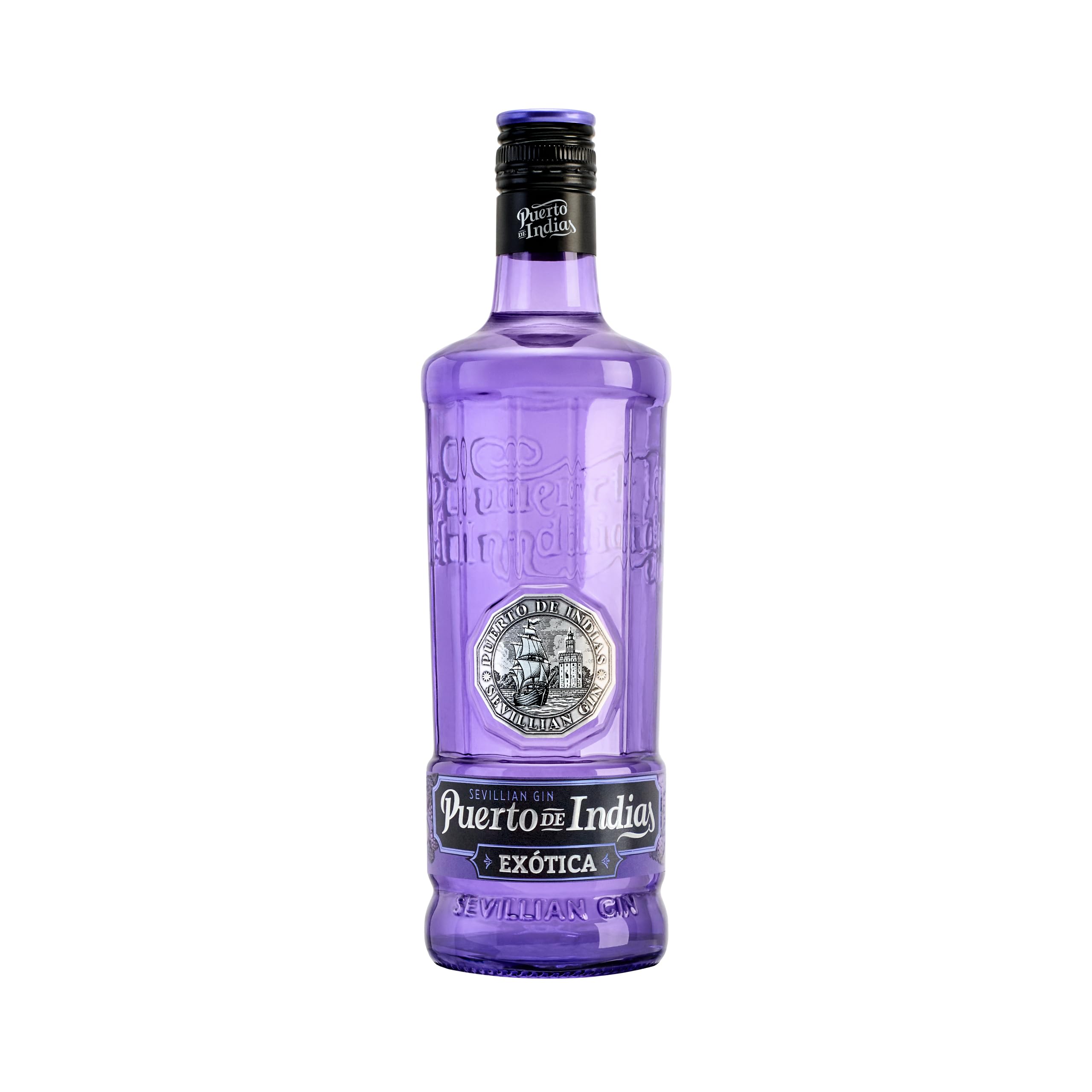 Gin Puerto de Indias - Blackberry Premium Gin - with Natural Blackberries - 70cl - 37.5%
