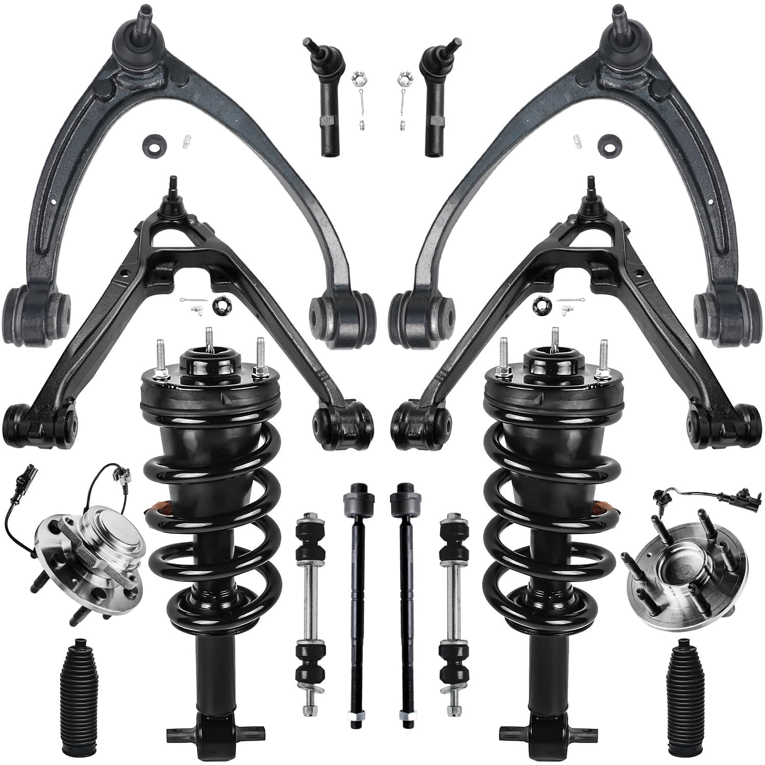 Detroit Axle - 2WD 16pc Front Struts Kit for 2007-2013 Chevy Silverado 1500