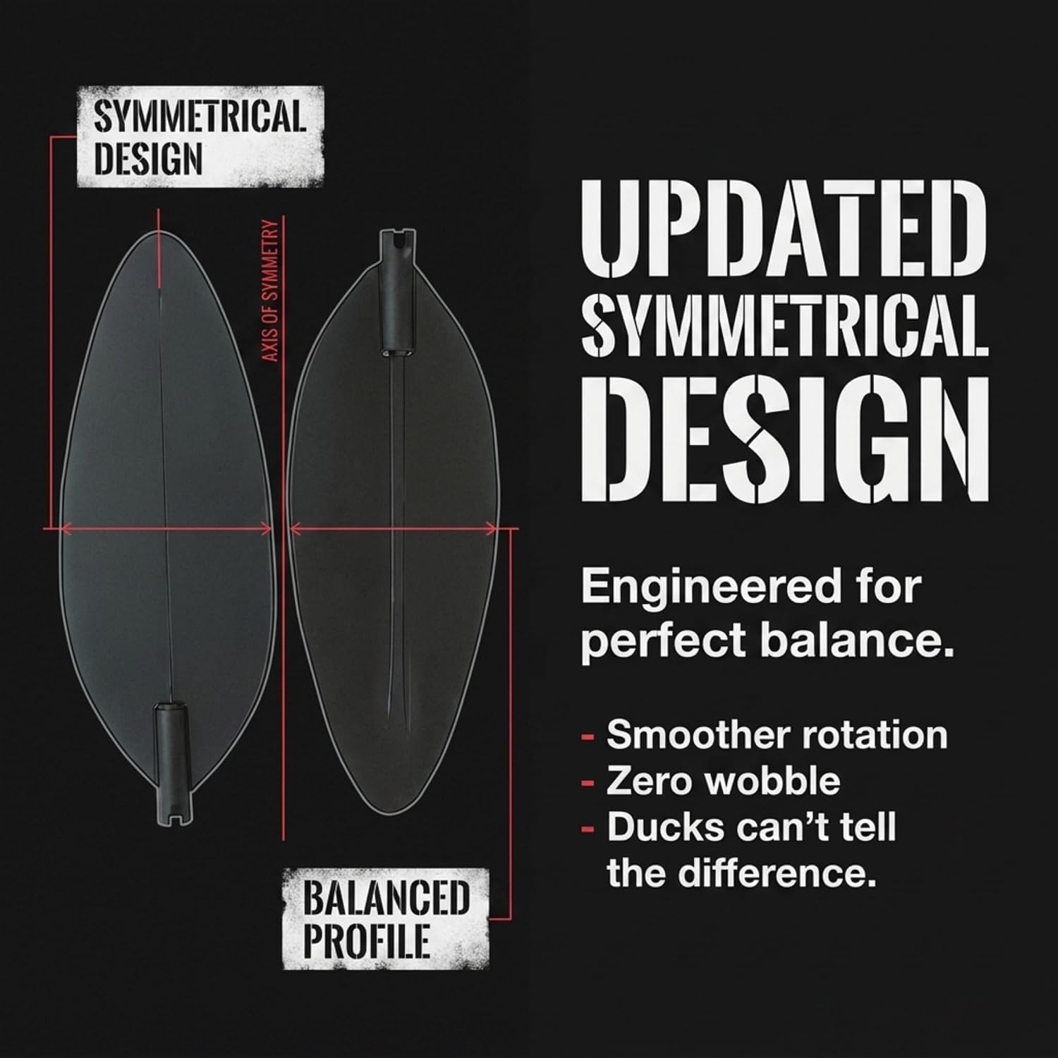 MOJO Outdoors Replacement Wing Set for Duck Decoys – Magnetic Quick-Install Left & Right Wings for Teal & Woody Duck Models, Lightweight & Durable