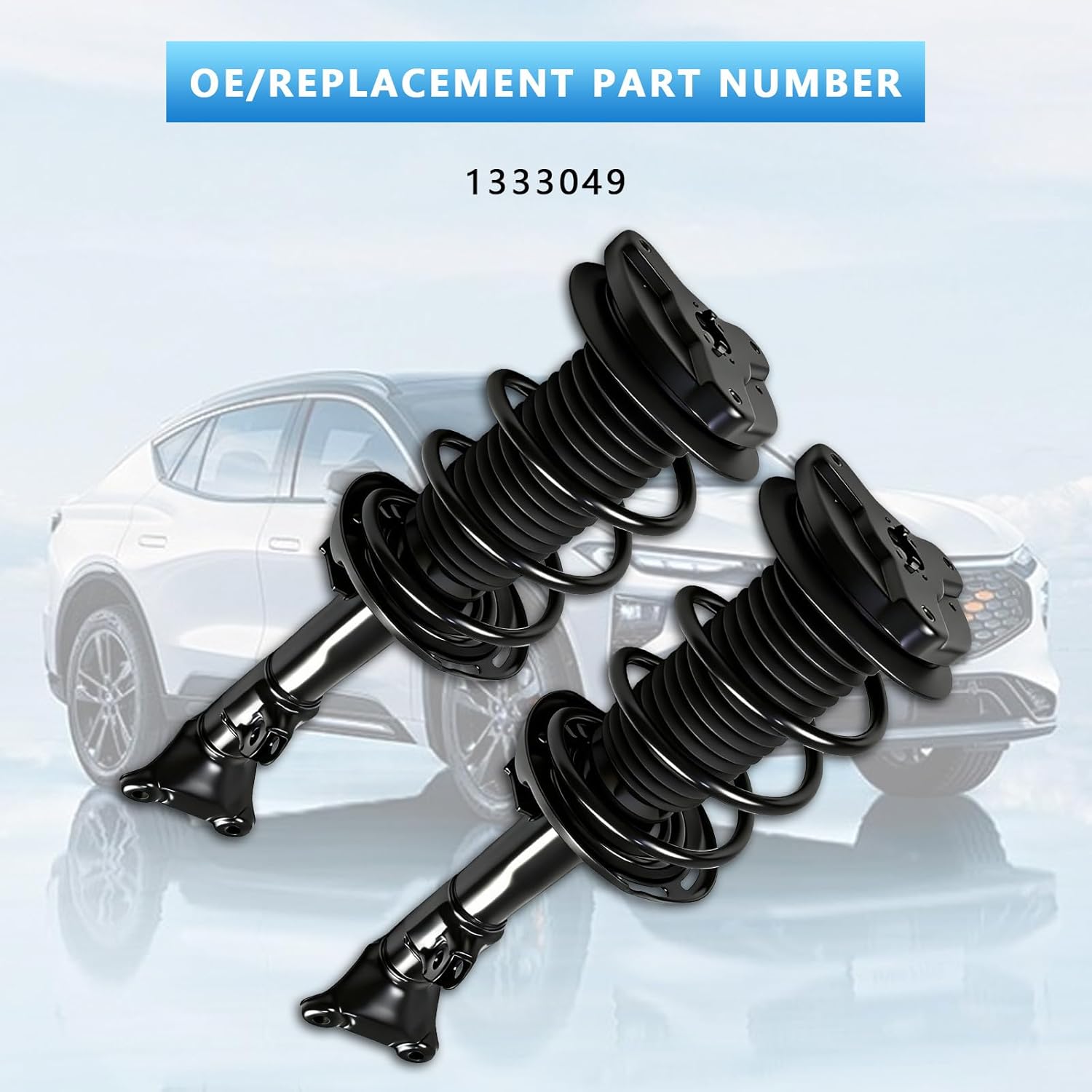 Front Struts Shocks, 1333049 Complete Strut Assembly Fit for 2008-2014 Mercedes-Benz W204 C230 C250 C300 C350 RWD 2 Pack