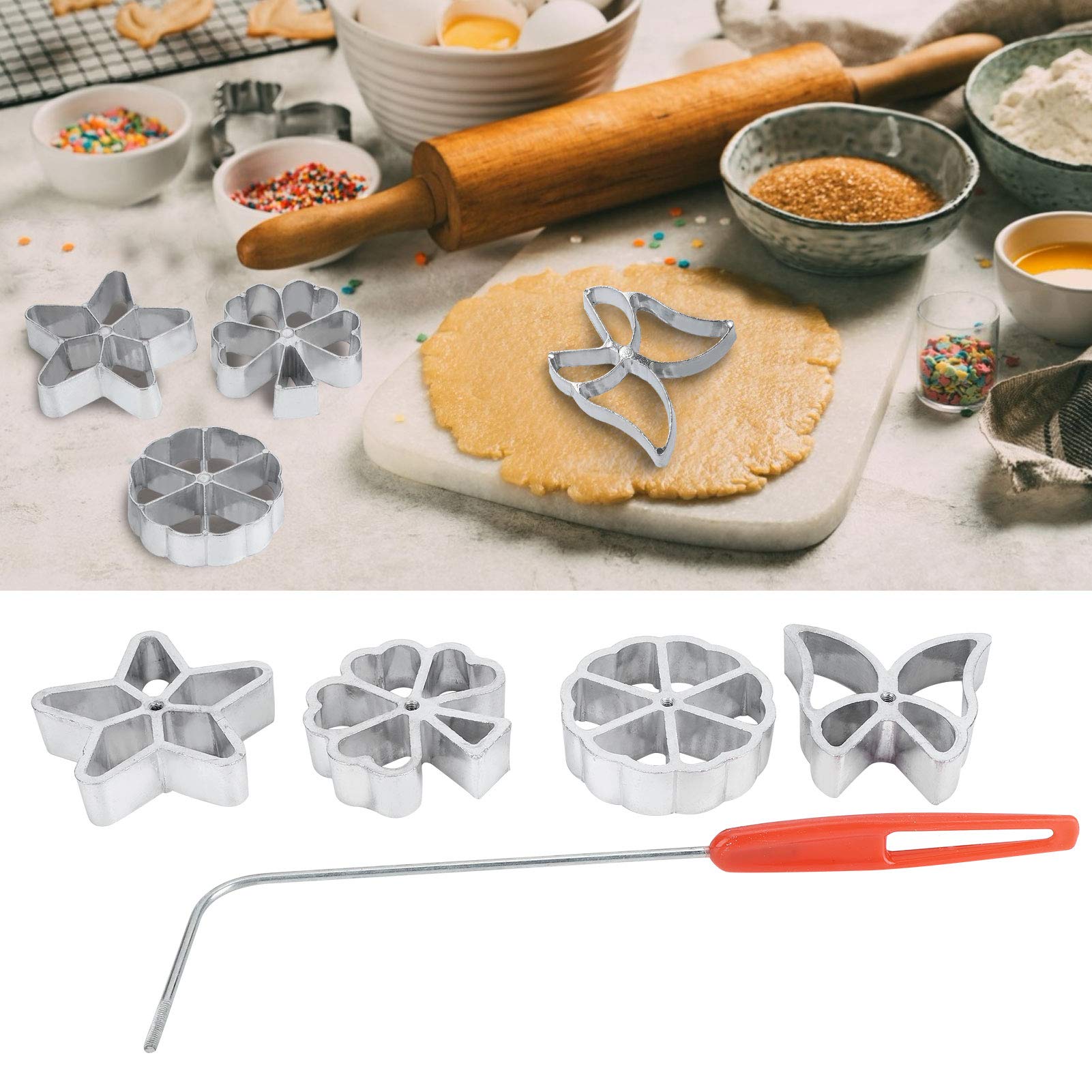 Restokki Cake Printing Pastry Moulding, Biscuit Dessert r Set, Waffle Model Homemade Baking Accessories