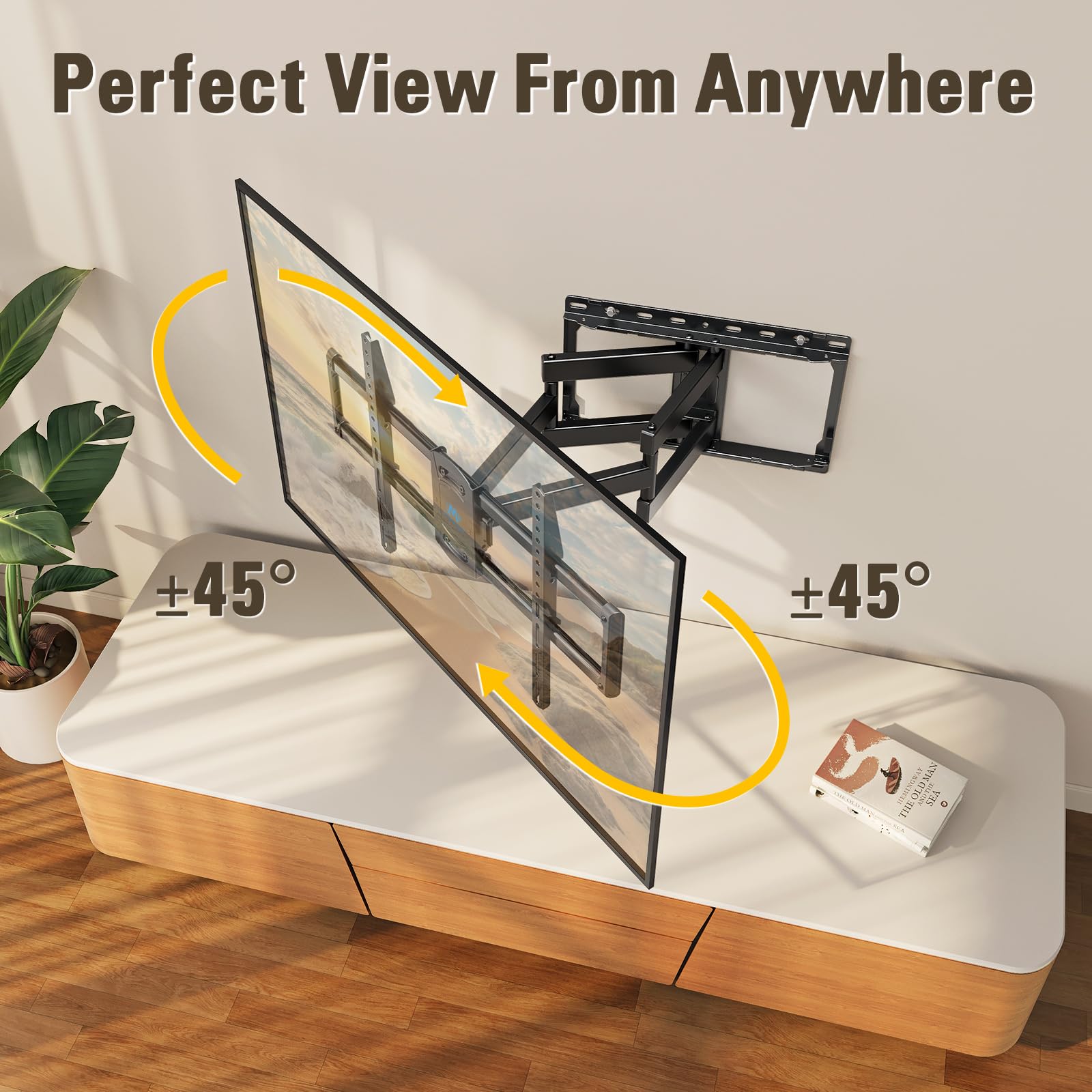 Mounting Dream Full Motion TV Wall Mount for 42-90 Inch TV up to 154lbs — Amazon image 3