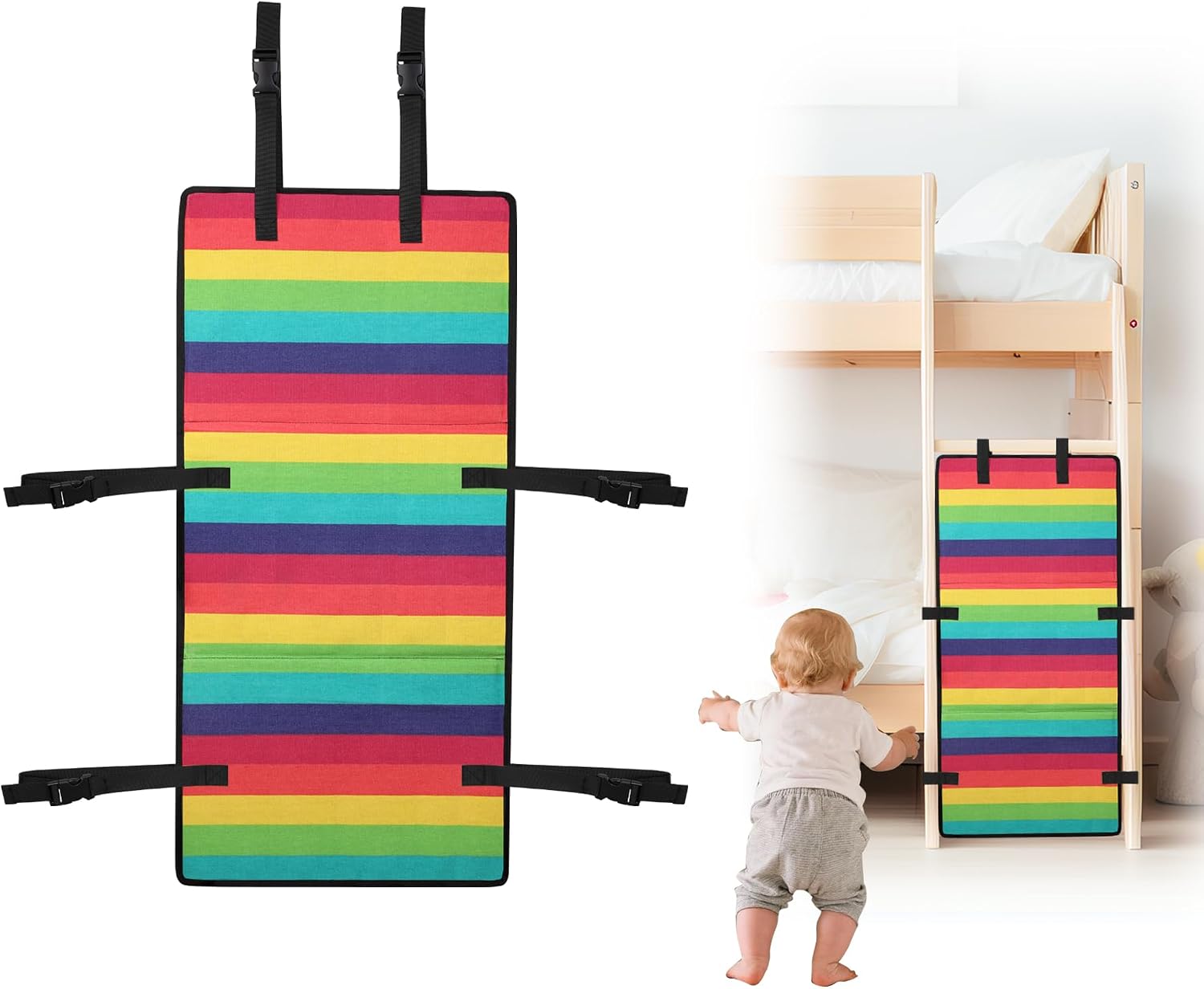 Bunk Bed Ladder Cover Safety Non-Toxic,Odorless 31x15in Bunk Bed Ladder Guard Pads for Kids Protector to Prevent Climbing Ladder Also Fit for Attic Stairs,Swimming Pool & Playground Ladder