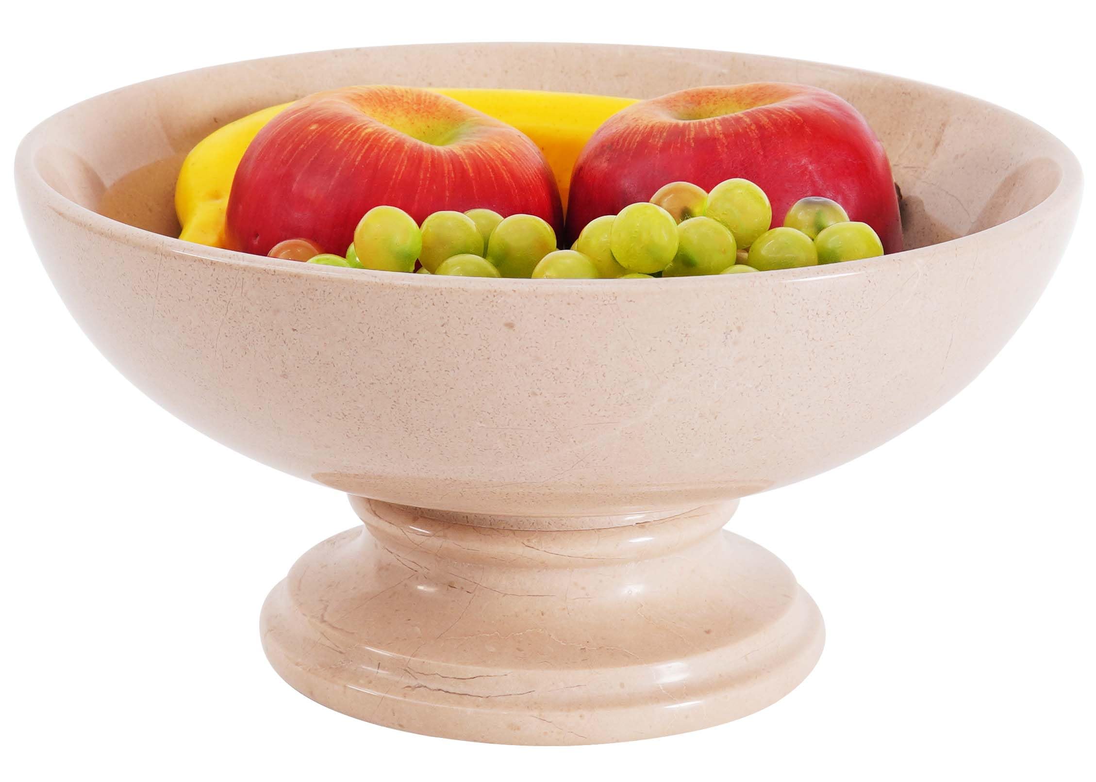 Radicaln Portafrutta in marmo 25,4 x 12,7 cm, verona fatto a mano, per bancone della cucina, piatto di frutta per tavolo da pranzo, accessori da cucina ciotole