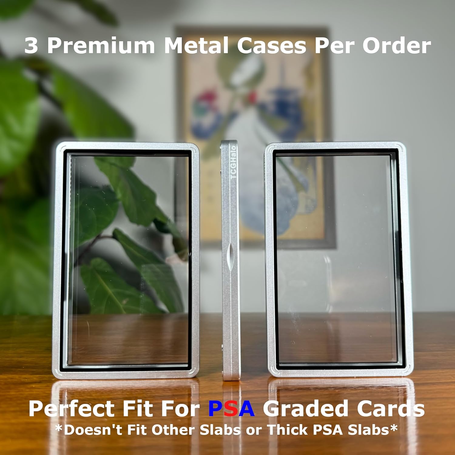 Metal Slab Bumper Case (3 Pack) - Stackable Magnetic Aluminum Case For PSA Graded Cards