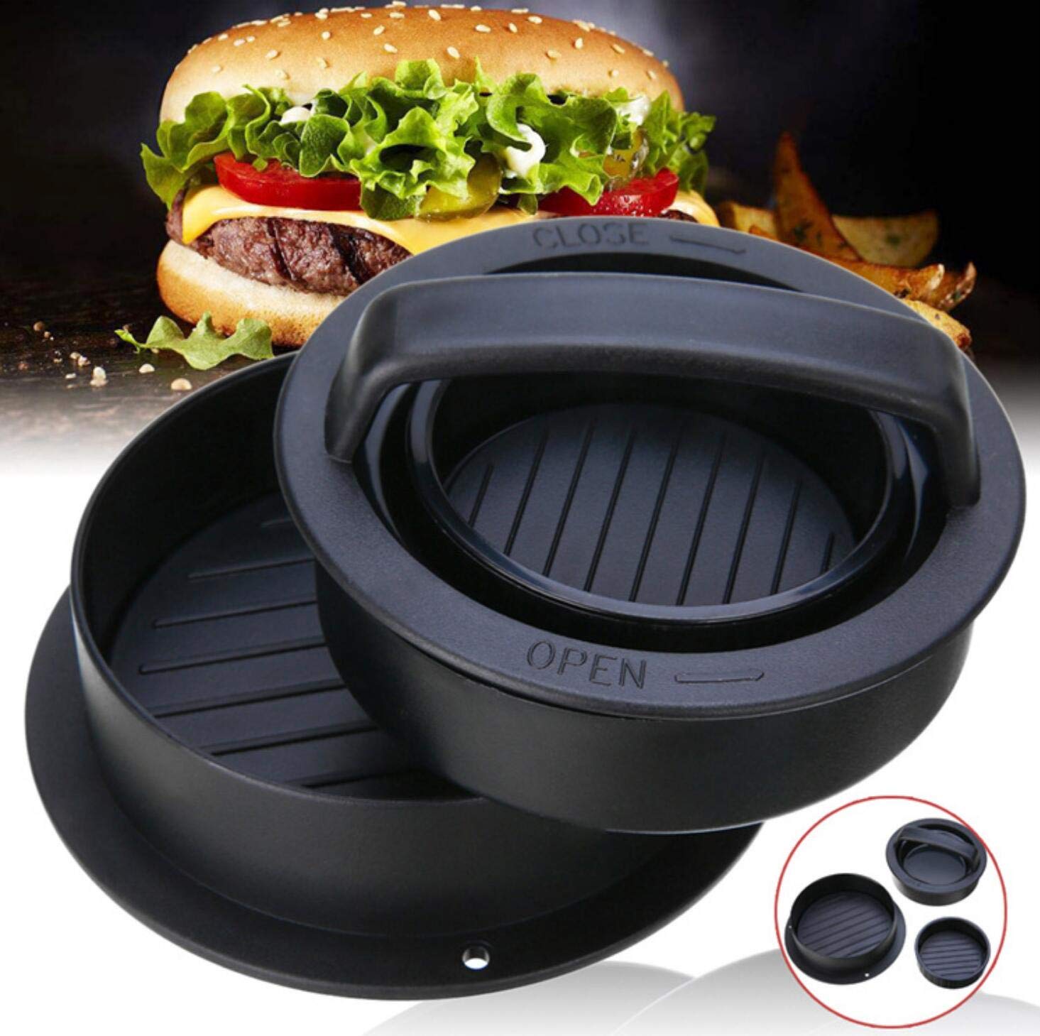 Uterstyle Burger Press, No-Stick Hamburger Patty Maker Meat Press Mold for Grilling