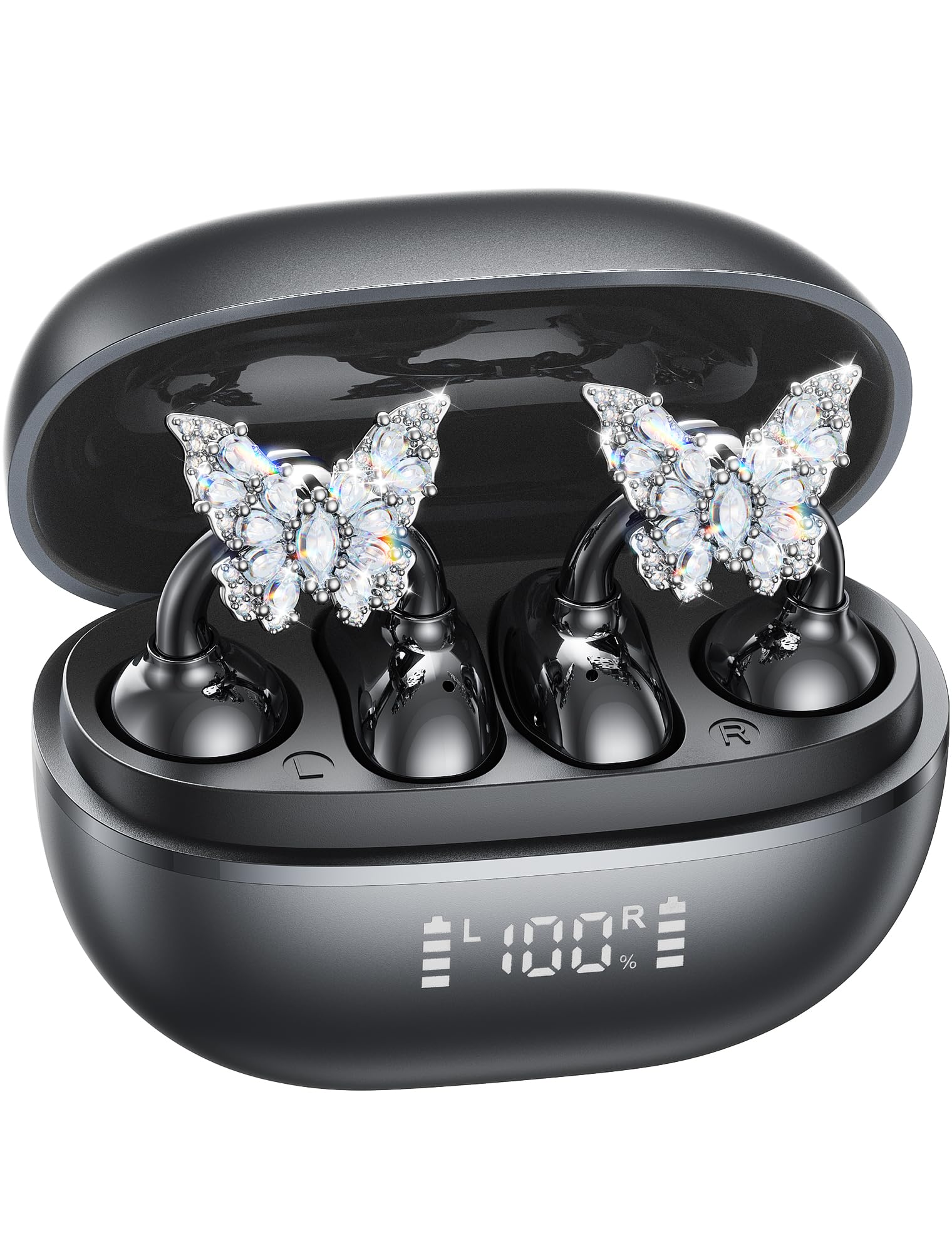 Amazon.com: Kinglucky ClipFree A20 Open-Ear Earbuds with Butterfly