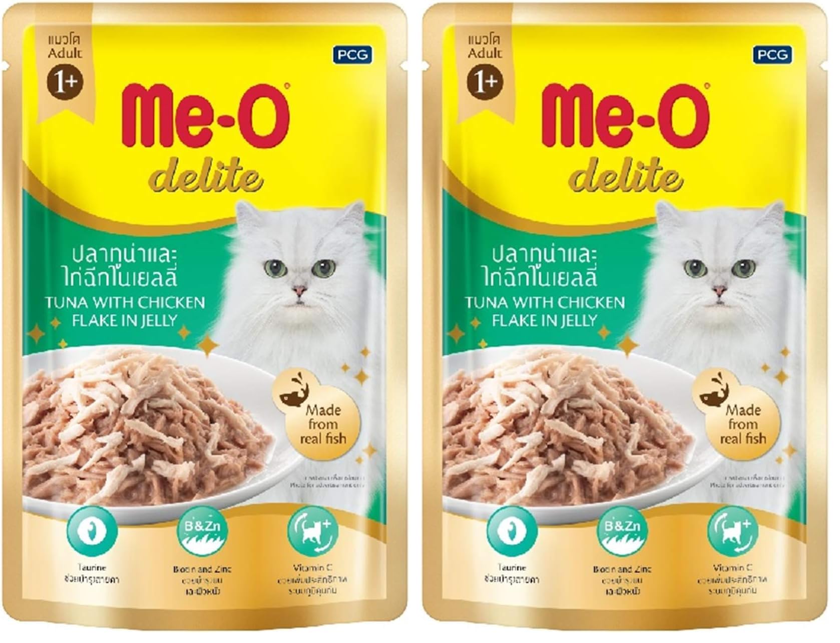 Me-O Delite Tavuk & Ton Balığı Jöle, 70 gr 2li paket