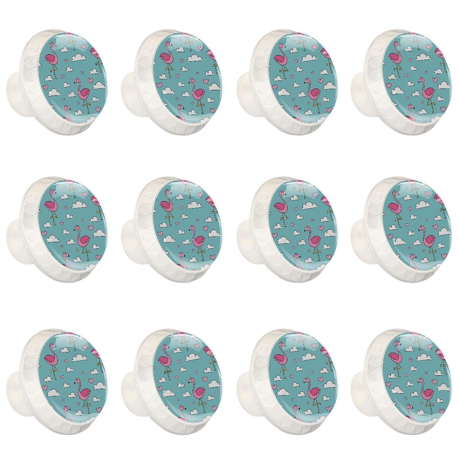 Boutons de cuisine flamant rose pour poignée de commode enfant