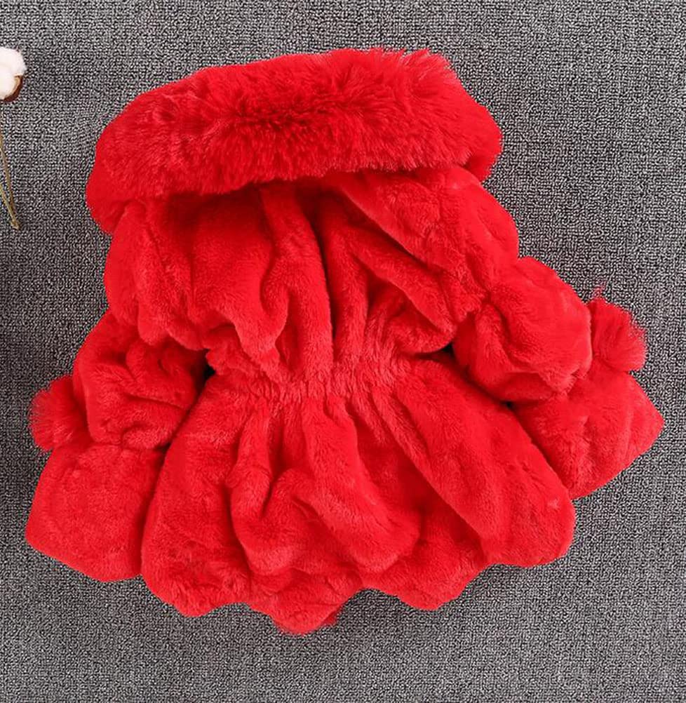 Manteau Fille Veste Bébé Fille Fausse Fourrure Encapuchonné Manteau Veste Cap Manteau Poncho