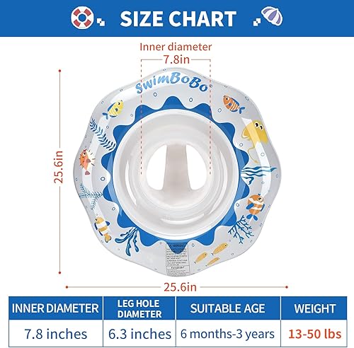 Miniatura 4 de Swimbobo Inflatable Baby Swimming Float with Safe Seat for Age 6-36 Months Toddler