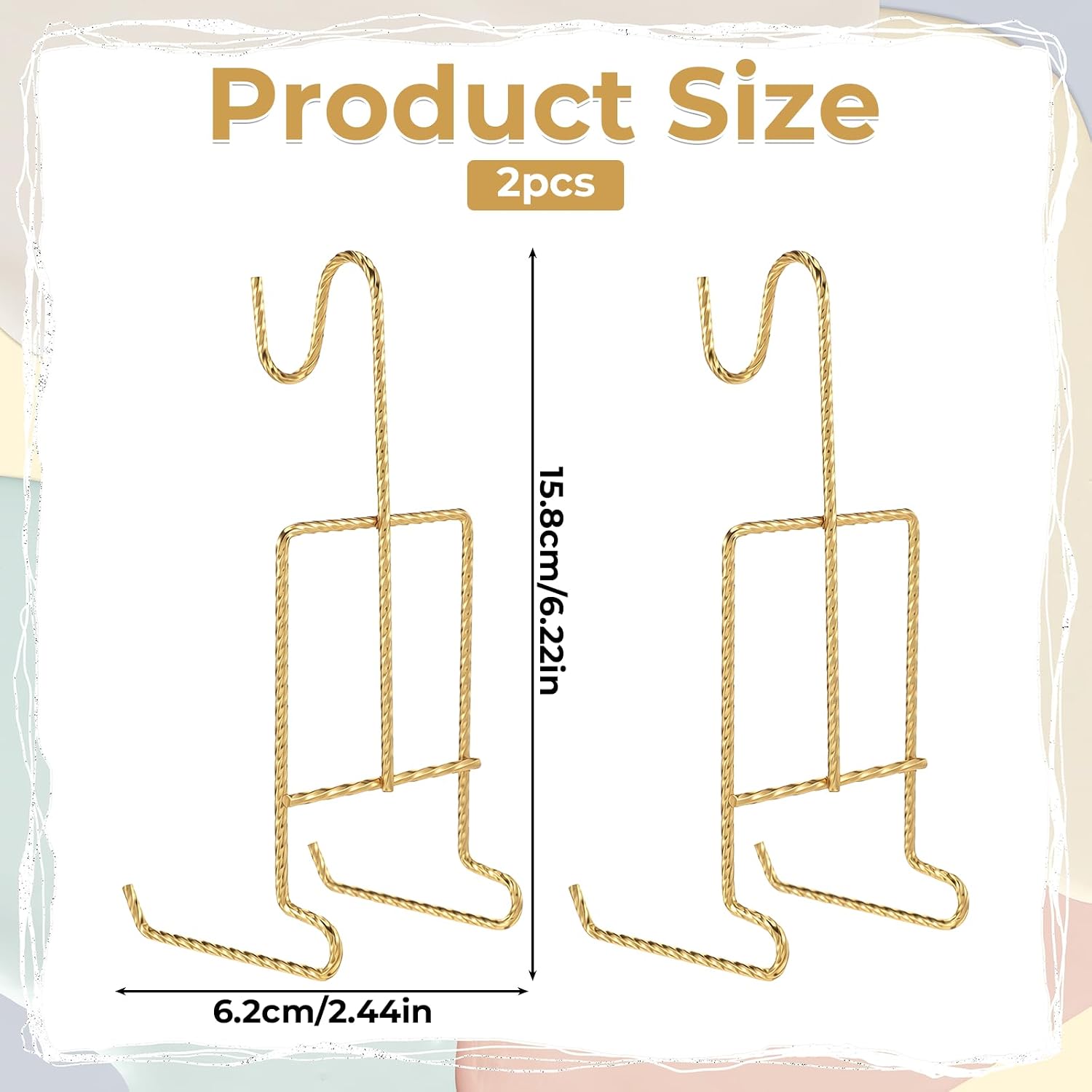 2 Pcs Tea Cup and Saucer Display Holder Spiral Style Metal Saucer Organizer Plate Coffee Mug Hanger Stand Tray Easel Holder Storage Rack for Afternoon Tea Party (Gold)