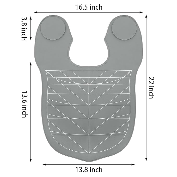 Collar de corte de cabello de silicona para salón, gris miniatura 2