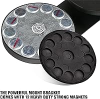 Vista 3 de PACEWALKER Soporte magnético para barra de luz, 2 unidades, soporte universal para luz de trabajo, con ventosa fuerte y bota de goma para lámpara