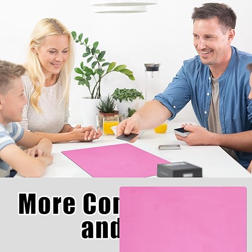 Miniatura 28 de Buryeah Tapete cuadrado de Mahjong de 40 x 40 pulgadas para mesa de dominó de goma antideslizante, tapete de juego grande de Mahjong para juego