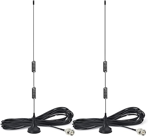 Miniatura 10 de Bingfu VHF UHF Radio Ham Radio Policía Antena Escáner Radio Amateur Radio Radio Móvil Antena Escáner Base Magnética BNC Antena Masculina Compatible