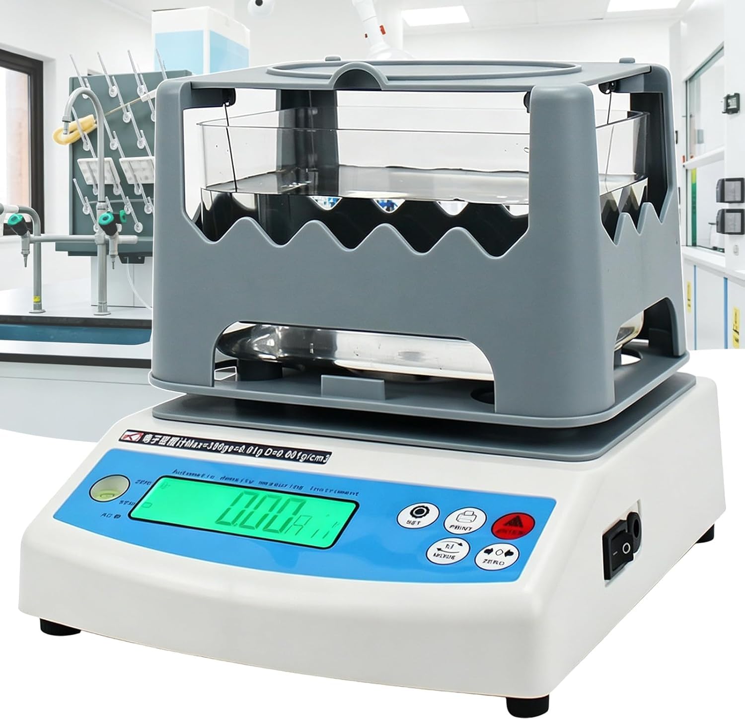 Densimetro Digitale – Densimetro di Precisione 0,001 G/cm³ per Gomma, Plastica E Metalli Preziosi – Test con Un Solo Clic, Display LCD, Ideale per Laboratori E Industria. 300A