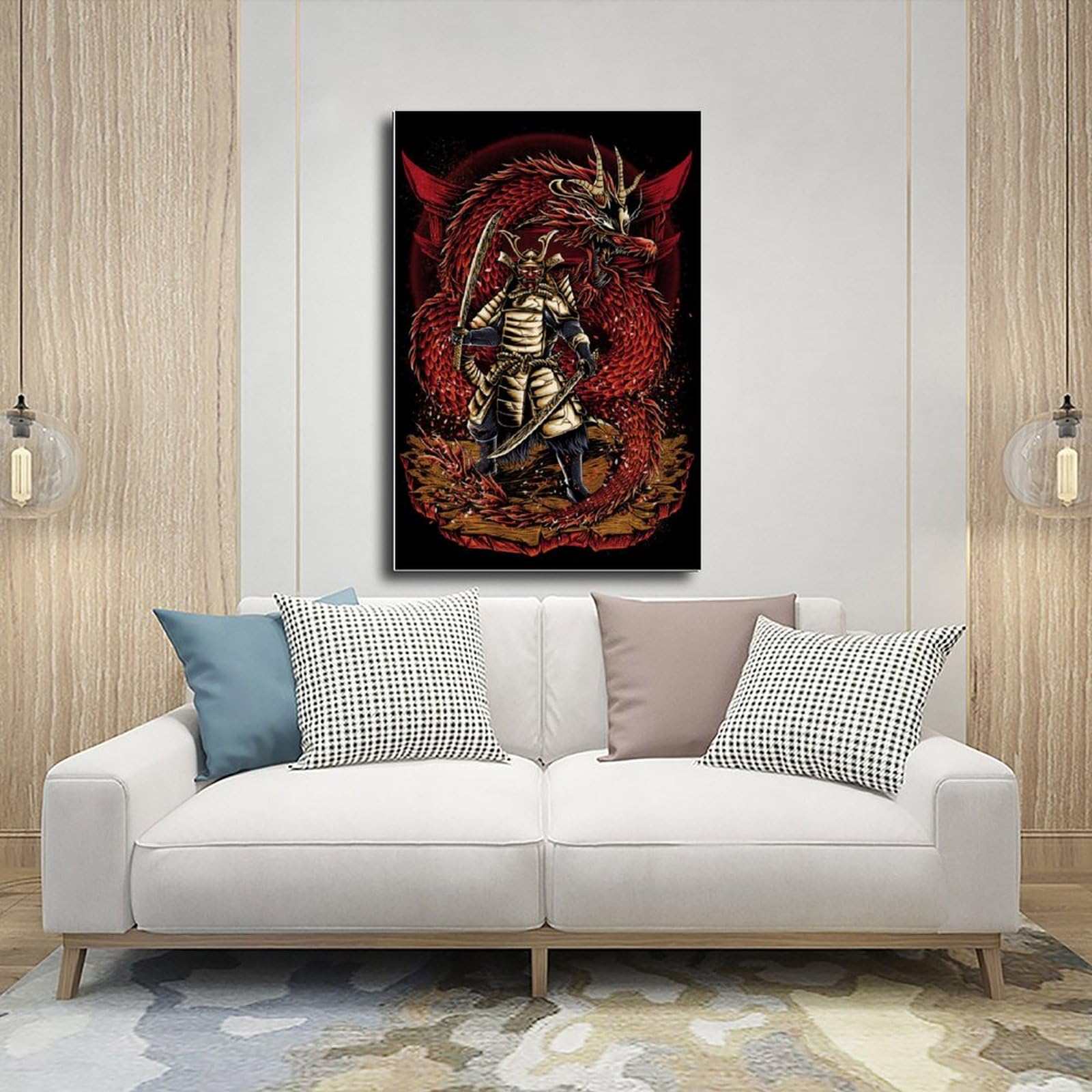 Quadro Su Tela Samurai Corazzato, Stampa Moderna Giapponese, 30,5x40,6 Cm, Per Camera Da Letto E Soggiorno - Decorazione Parete D'effetto