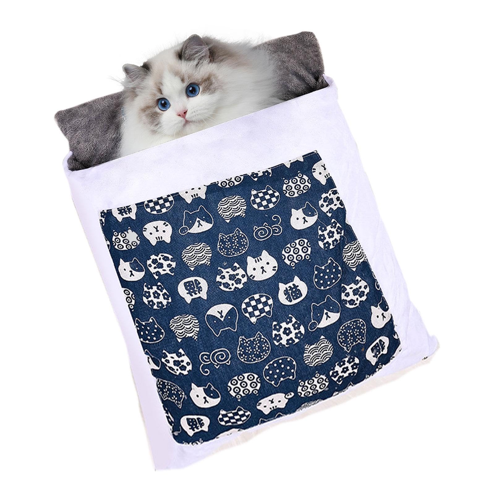 Sac de couchage d'hiver pour chat parfait pour les siestes au salon près du radiateur