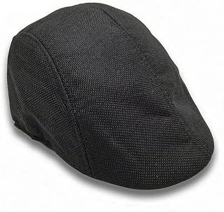 Yoljun Mens Flat Cap, Trend Linen Mens Caps Flat Peak Newsboy Irish Beret Hat Driving Hat Black Flat Caps for Men Accesories