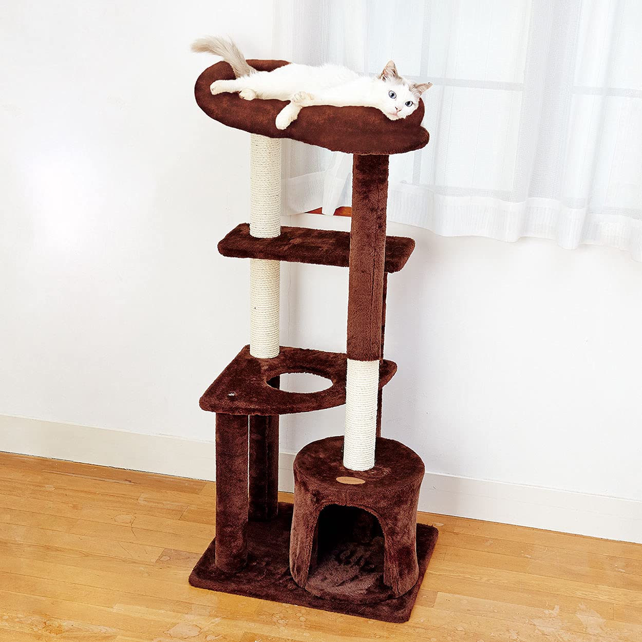キャットタワー アドメイト 猫用おもちゃ ねこまど ヴィラフォートキャットポール ハンモック  ペティオ ネコマドヴイラフオ-トCPハンモツク Amazon.co.jp: アドメイト (ADD. MATE)猫用おもちゃねこまど ヴィラ
