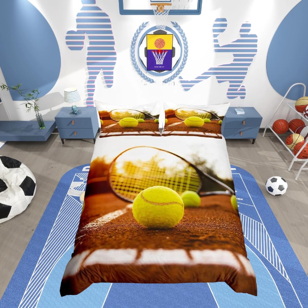 Parure de lit tennis 3D pour chambre d'enfant et ado Homemissing