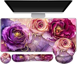 Gaming Mouse Pad, Large Desk Mat, Cute Desk Pad Protector, 4in1 XXL Mous...