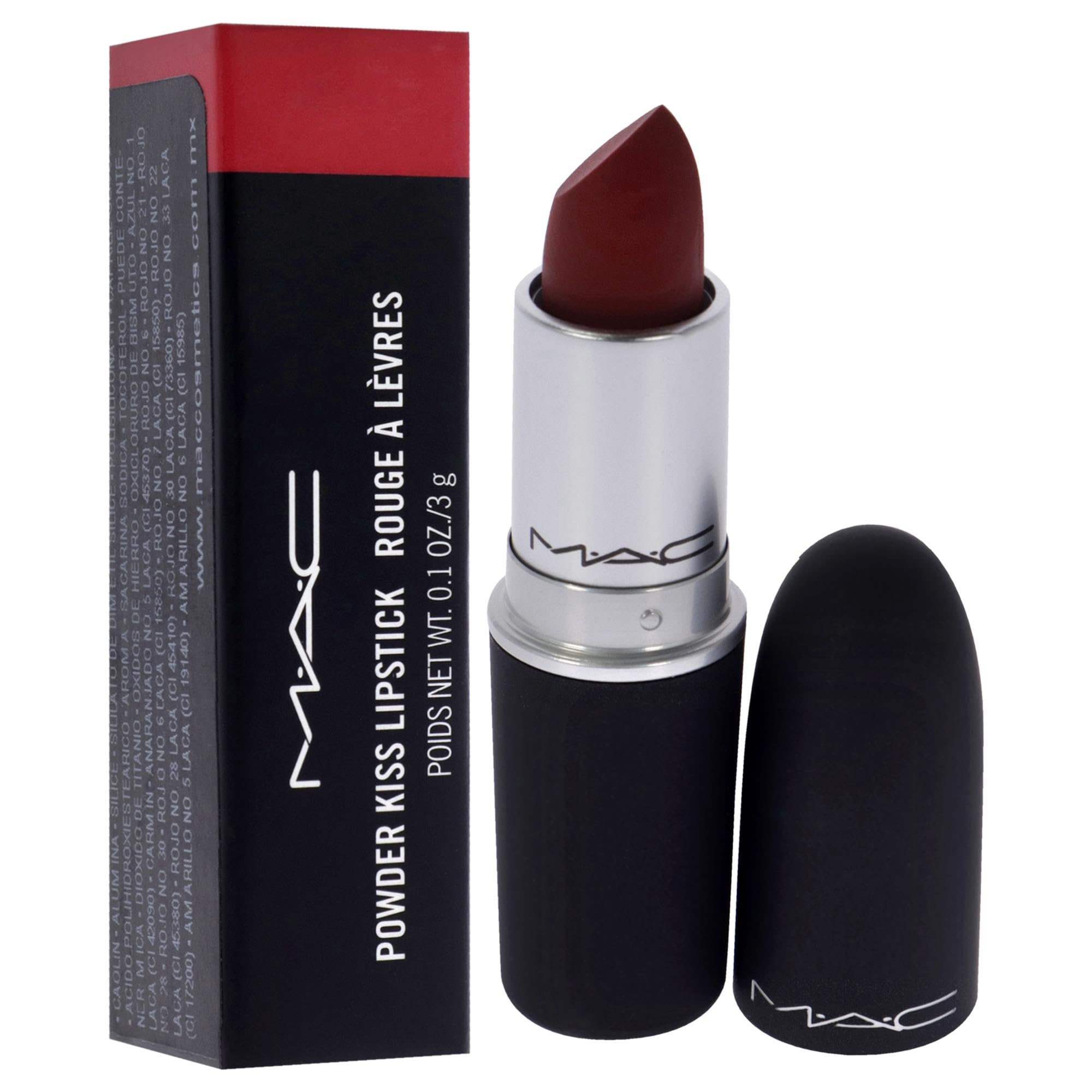 Amazon.com : Powder Kiss Lipstick - 935 Ruby New by MAC for Women