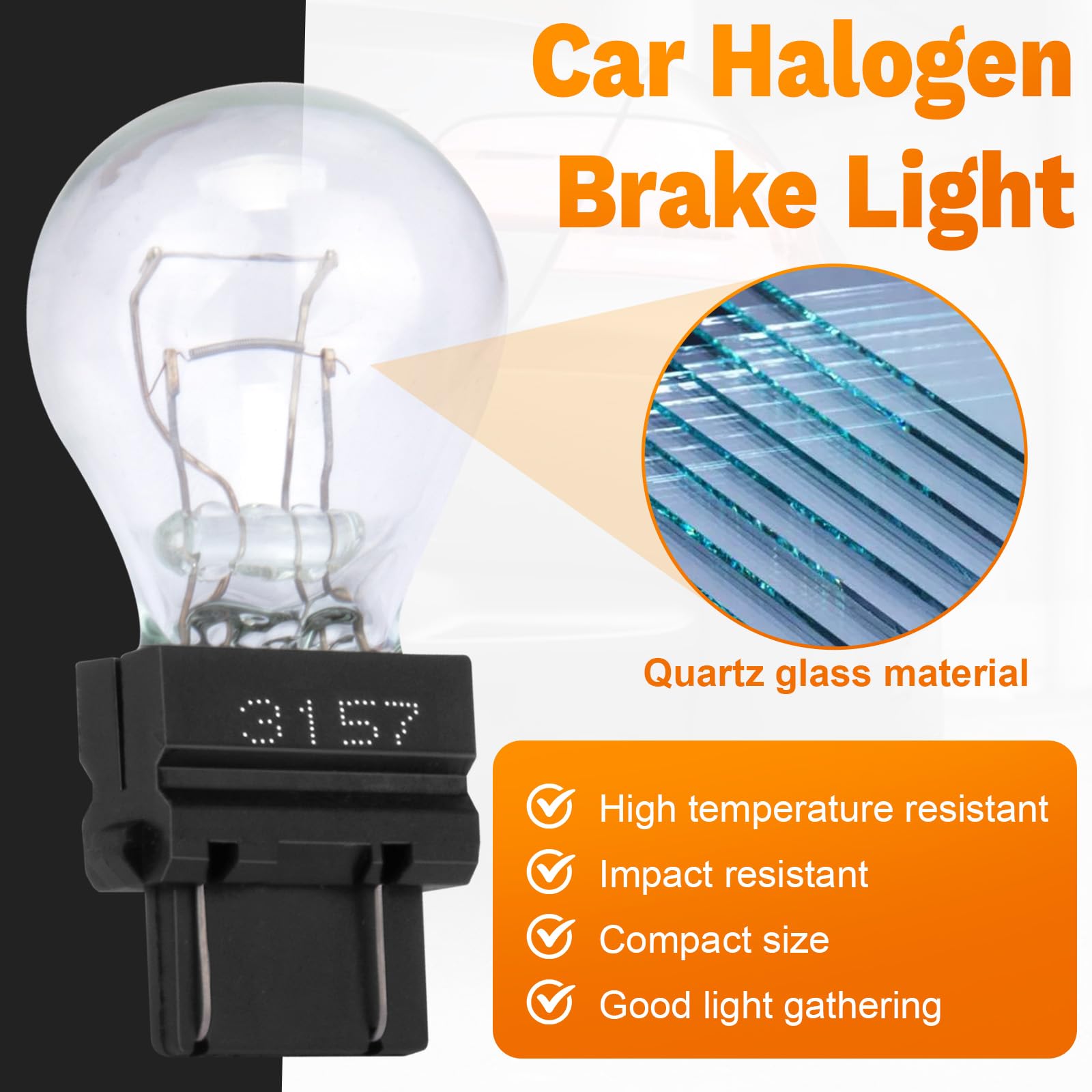 10 PCS 3157 Tail Light Bulb Miniature 4157 Brake Light Bulb Waterproof 3157 4157 Turn Signal Bulb Automotive — view 5