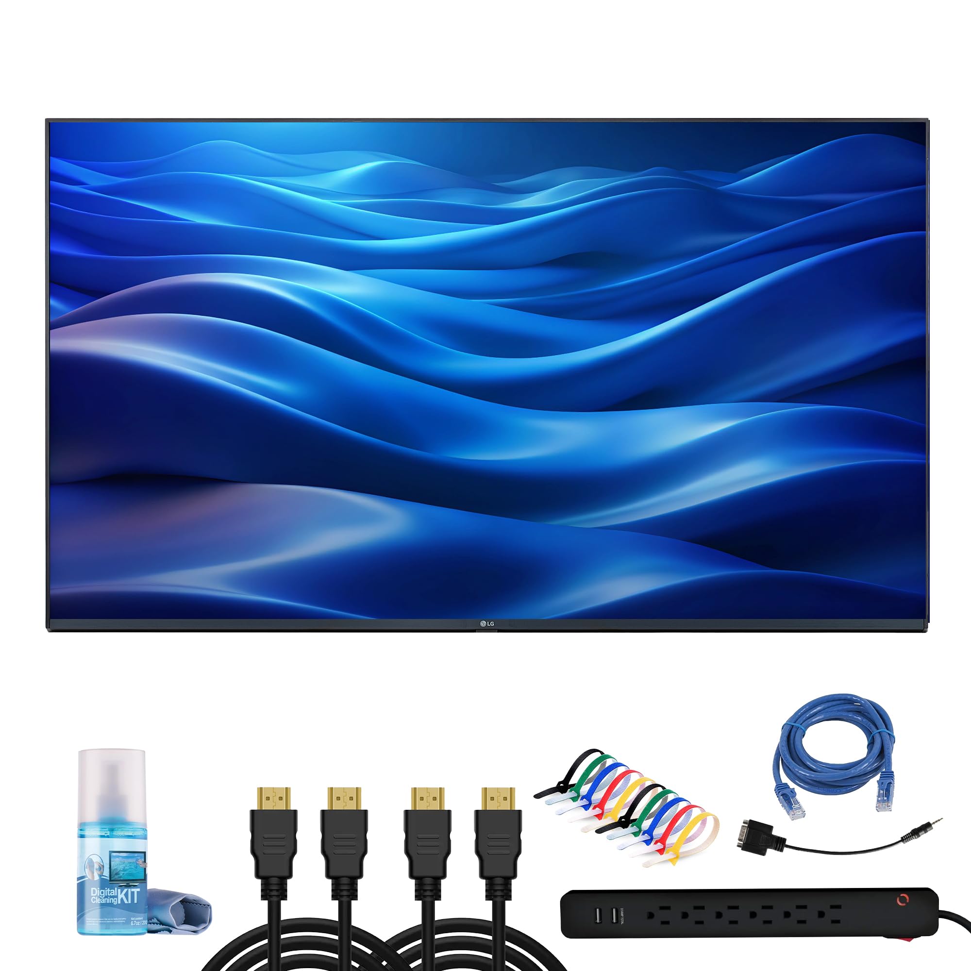 LG UL3G 43 Class 4K UHD Conference Room Digital Signage IPS LED Display 43UL3G-B Bundle Including 2X HDMI