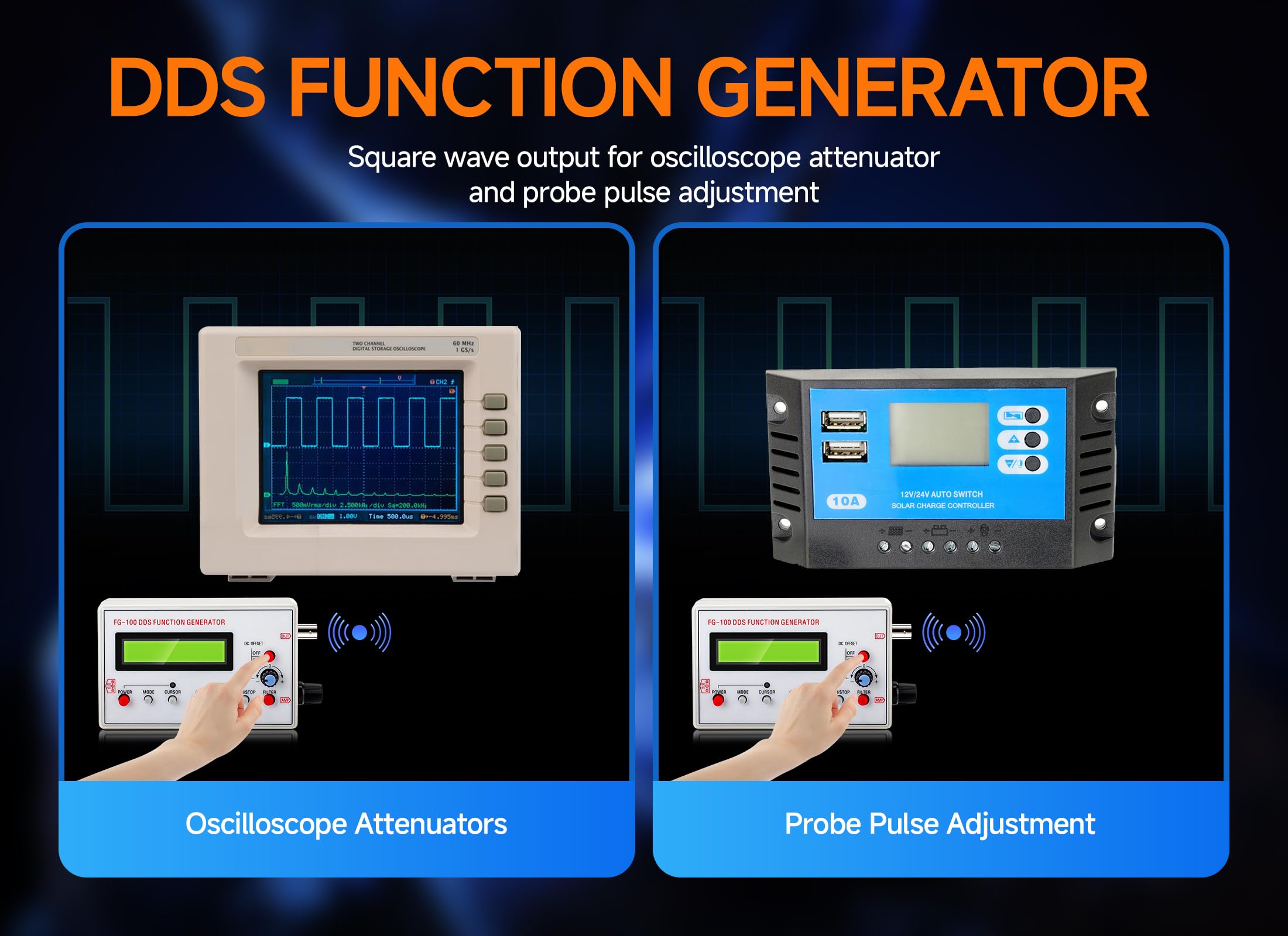 Generator Funkcji DDS Gugxiom FG 100, Licznik DDS, częstotliwość Sinusoidalna 1HZ-500KHz, Licznik Generatora źródła Licznika, Używany do Współczynnika Kalibracji Czasu Skanowania