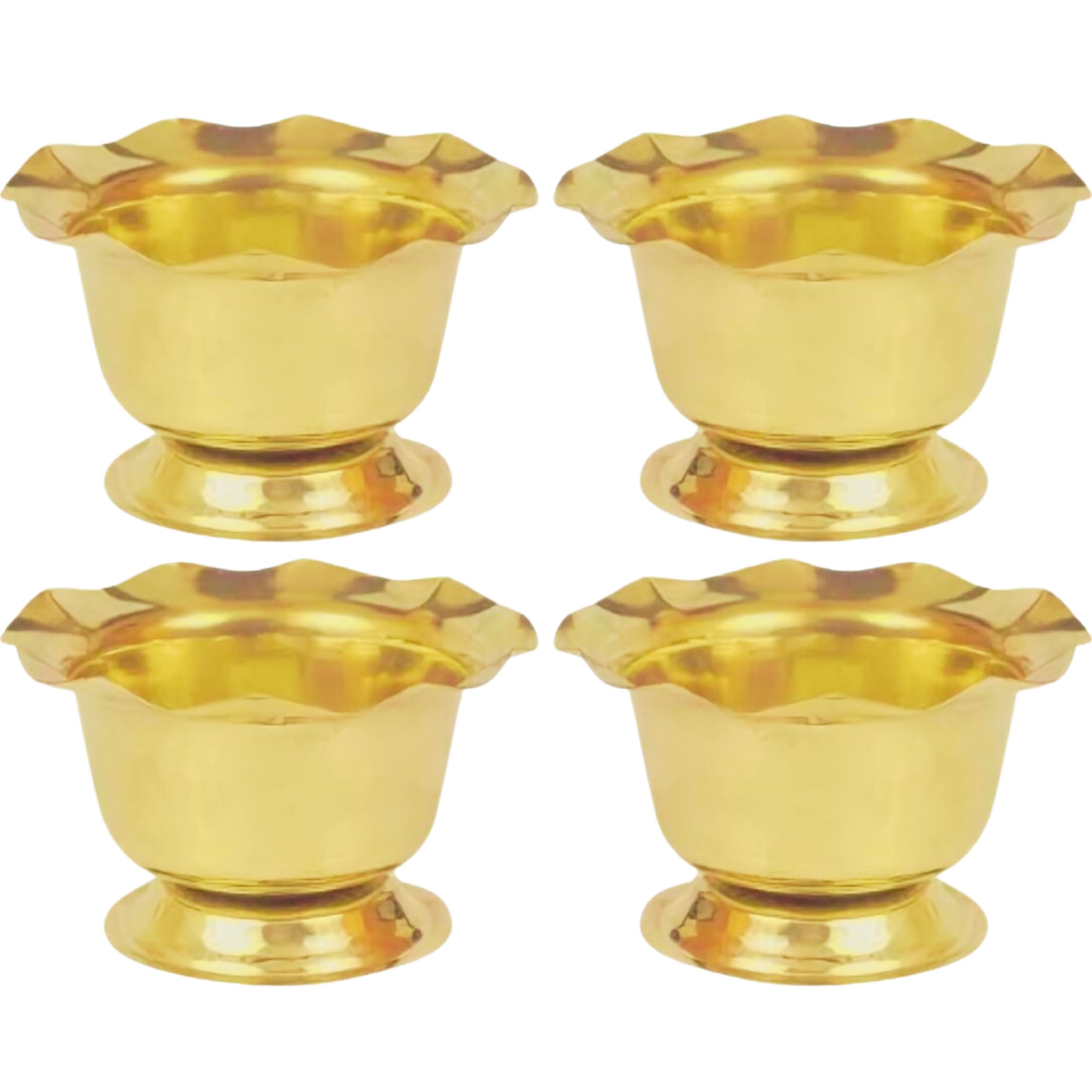 SRI YAGNAA - Brass Shanku Plates 5 pcs - Wedding Return Gifts - Housewarming Return Gifts (BSP-5) — Amazon image 7