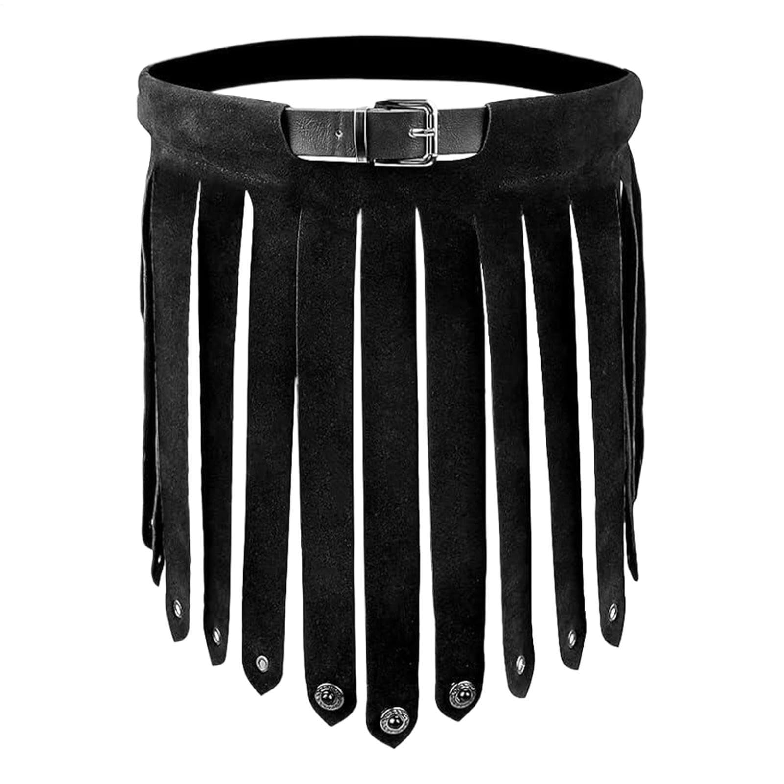 Falda romana con flecos masculina vintage para disfraz de juego de rol 8