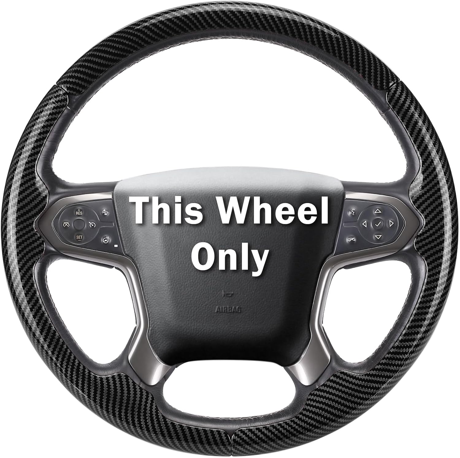 Steering Wheel Cover for Chevy Silverado 1500 GMC Sierra 1500 2007-2013/2500 3500 Chevrolet Tahoe Suburban Yukon (Yukon XL) 2007-2014/ Traverse 2009-2017/ GMC Sierra 2500HD 3500HD 2008-2014